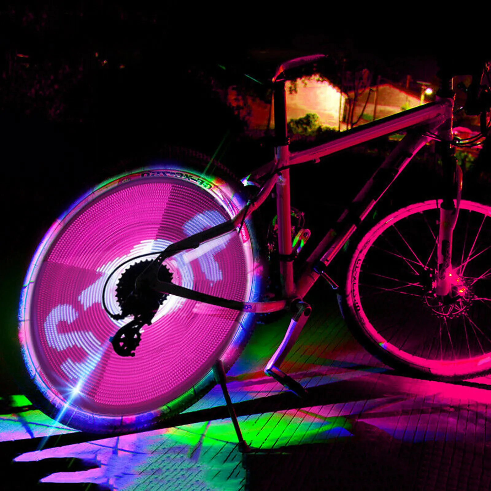 

LED RGB Bike Bicycle Light Colorful Wheel Spoke Light Smart Programming DIY APP Controls Cycling Lamp luz bicicleta