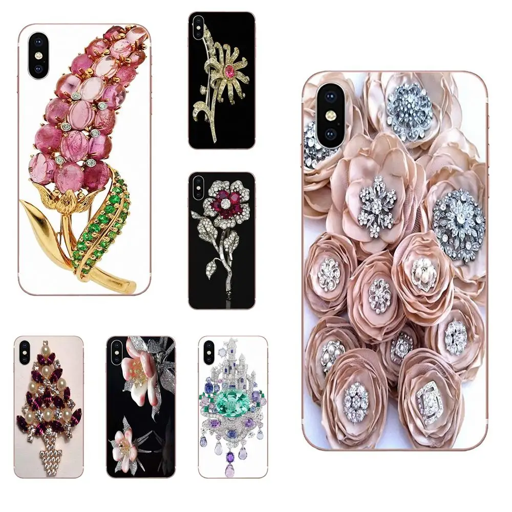 Bling цветок с кристаллами стразами термополиуретановый чехол для Huawei Honor 4C 5A 5C 5X6 6A