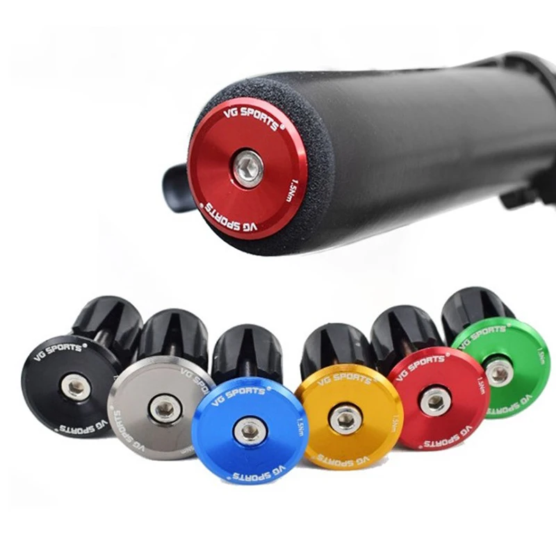 

2Pcs Bicycle Grip Handlebar End Cap Aluminium Alloy Lock Mountain Handle Bar End