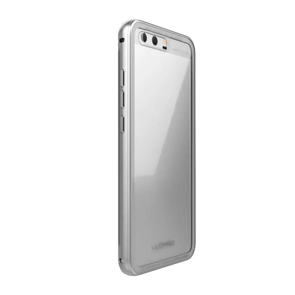 LUPHIE для HUAWEI P10 Plus Чехлы металлическая рамка Прозрачный Закаленное стекло чехол на