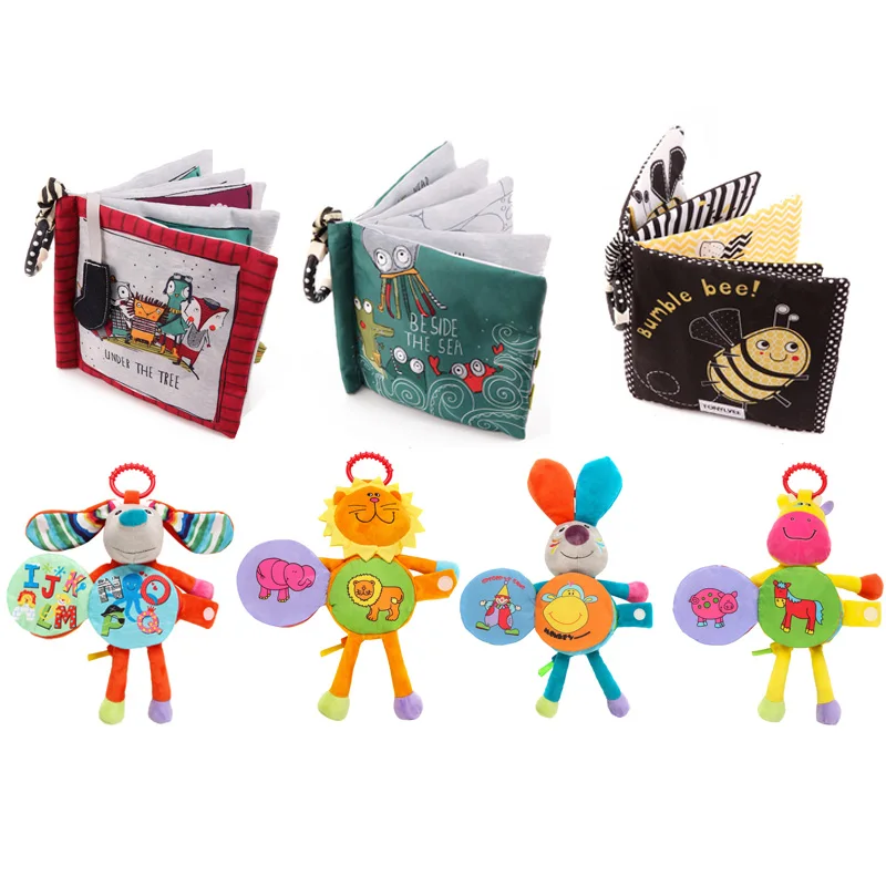 

High Quality Brand New 3D Cloth Baby Books Cartoon Animals Dog Rabbit Style Learning and Educational Toys Gifts for Kids