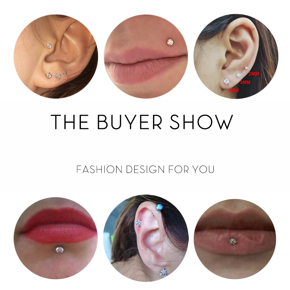 Набор для пирсинга губ ZS из нержавеющей стали комплект ювелирных изделий прокола