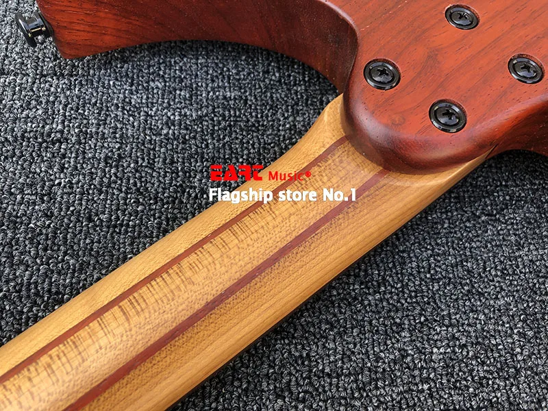 EART headless electric guitar rosewood body transparent gray matte paint tree maple veneer American-made pickup free | Спорт и