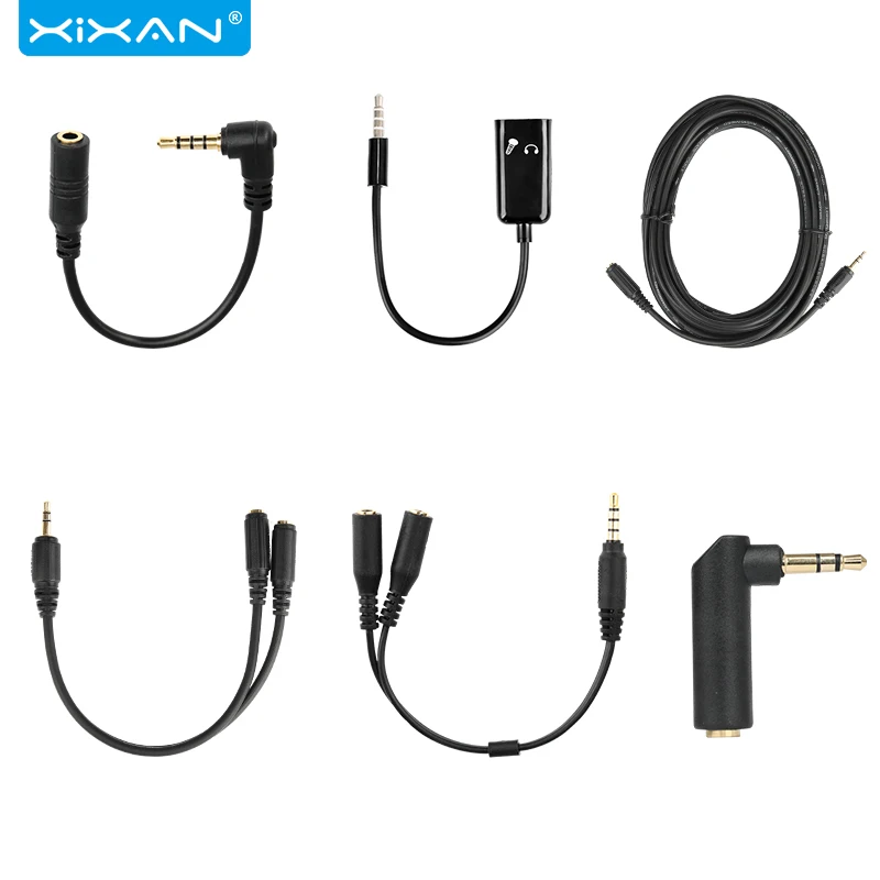 Кабель удлинитель для микрофона внешний переходник 2 в 1 со штекера 5 на гнездо 3 мм