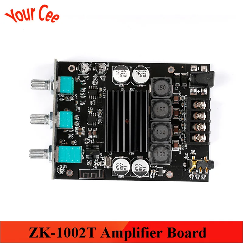 ZK 1002T TPA3116D2 Bluetooth совместимая 5 0 Плата усилителя сабвуфера 2 канала 100 Вт * плата