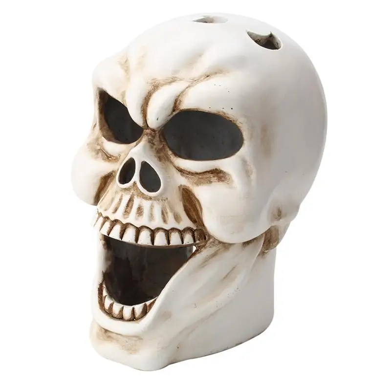 1 шт. имитация головы черепа Нежный Большой рот подсвечник костяной висящий