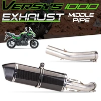 for kawasaki versys 1000 se versys1000 2019 2020 2021 exhaust muffler escape catalytic delete modified middle link pipe