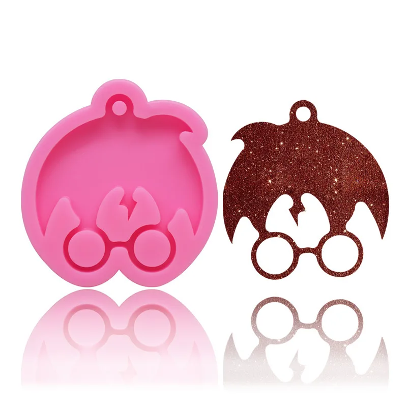 

DIY Silicone Mirror Epoxy Magic Boy Keychain Pendant Mold Used To Make Keychain Pendant Materials Jewelry Silicone Mold