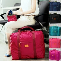 foldable travel storage hand luggage large casual clothes carry on organizer shoulder duffle bag case suitcase