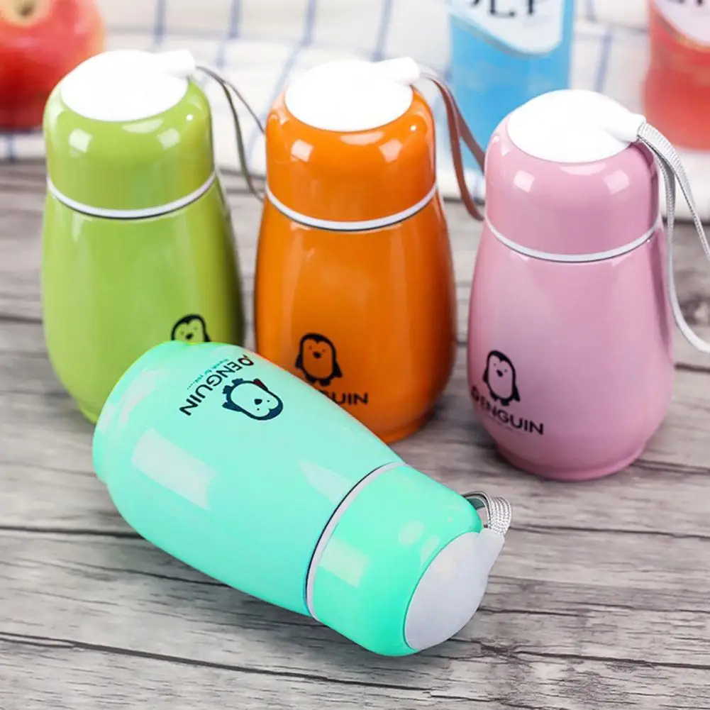 300ml Water Bottle Thermos Cute Lovely Penguin Portable Sport Travel Outdoor Mini Vacuum Flasks Multicolor Cartoon Mug Wholesale | Дом и сад