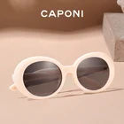 Женские винтажные солнцезащитные очки CAPONI, поляризационные солнцезащитные очки с защитой от ультрафиолета и овальным покрытием, фирменный дизайн CP1972
