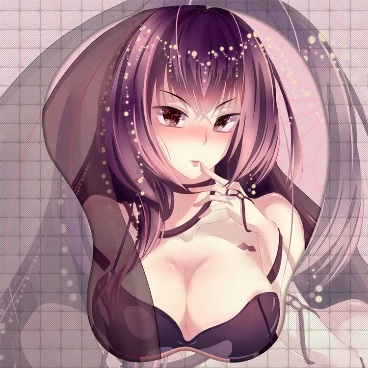

anime Fate/Grand Order Lancer Beauty Beautiful Woman Chest Cosplay Silicone 3D Mouse Pad Fabric Wristbands Cartoon Creative