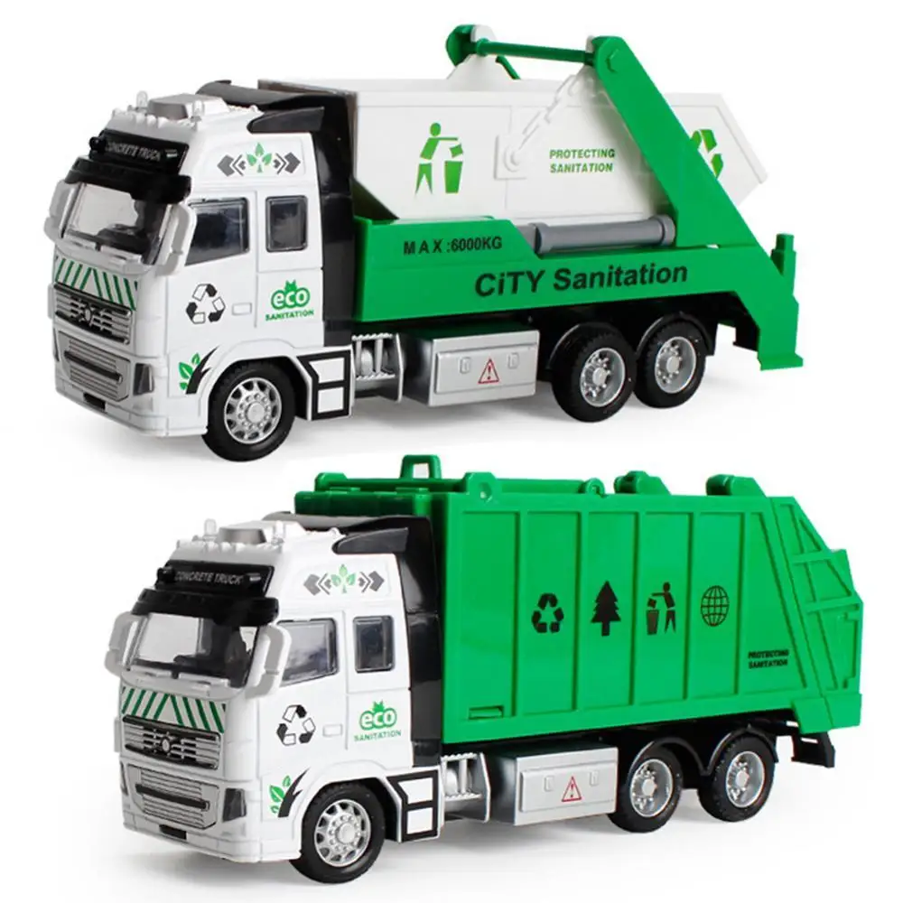 

1:38 Garbage truck High quality Toy Car As Birthday Present Juguete Educational Clean Trash Car Kids Toys Gifts