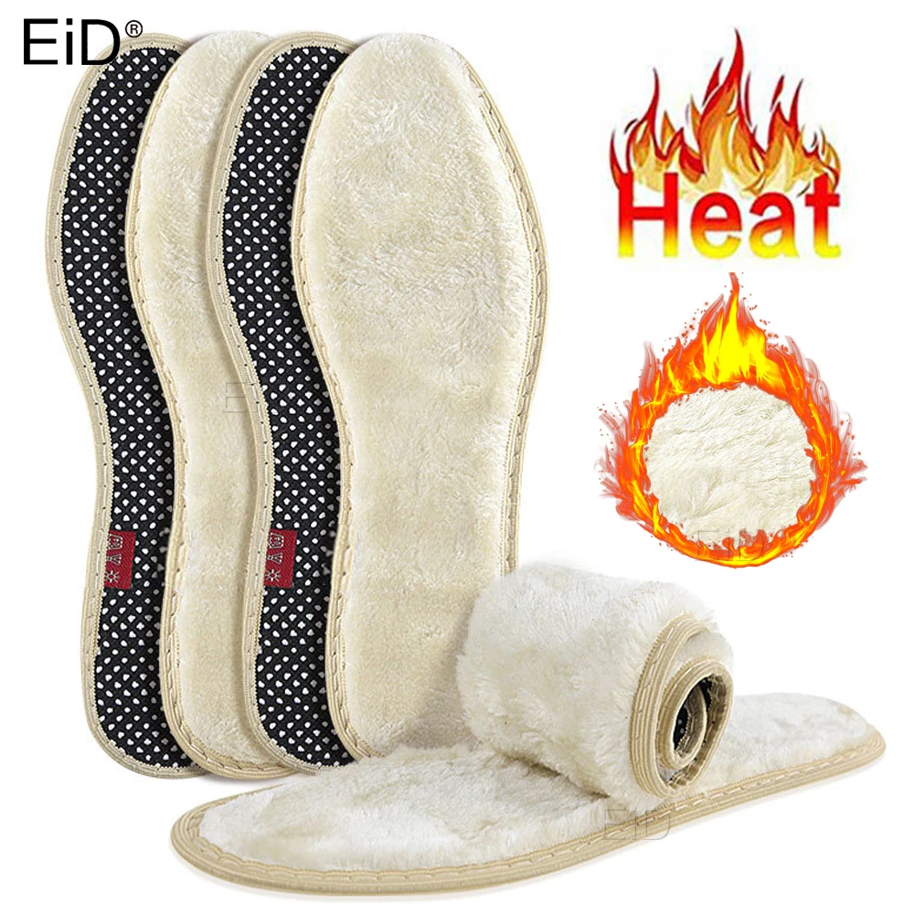 EiD Fur Heated Shoe Insoles Thick Winter Insole High Quality Foot Warmer Breathable Shoes Insoles Winter Outdoor Heated Unisex