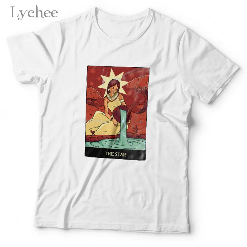 

Lychee Harajuku Short Sleeve Cotton Lady T Shirts Tees Women Loose Fit Character Print T Shirt Casual O-neck Female T-shirt Tops