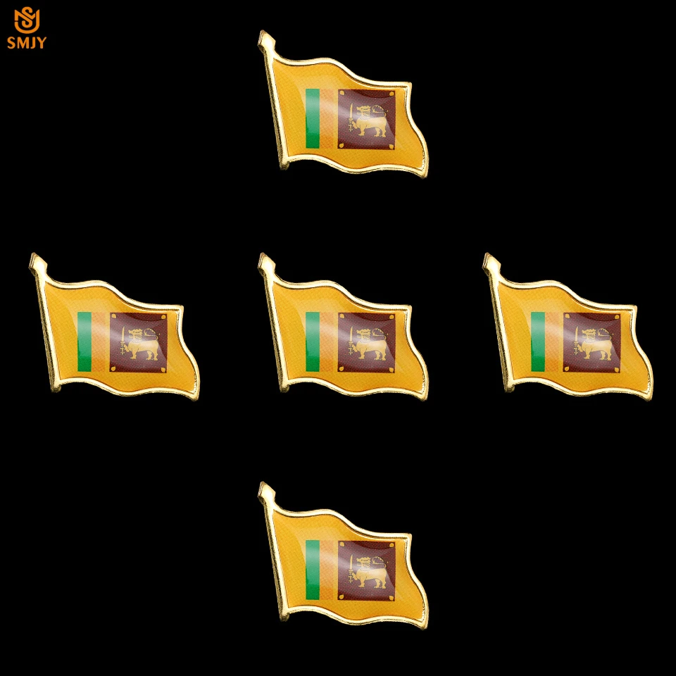 Эмалированная булавка с национальным флагом Шри Ланки модная брошь на лацкан