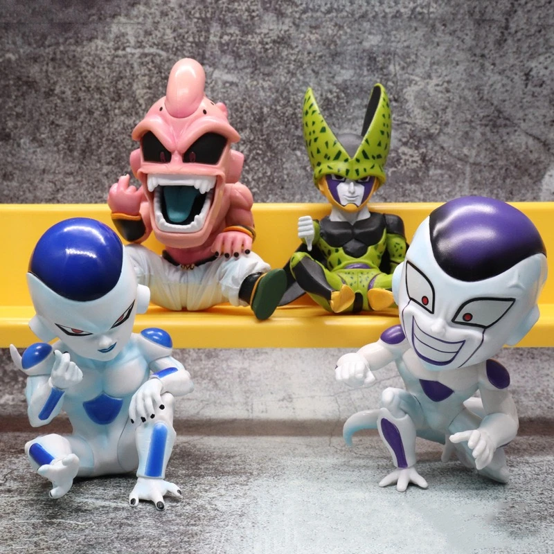 

Dragon Ball Z 12cm Majin Buu Frieza Cell Sitting Posture Anime Action Figures Collectible Decorations Model Toy Gift