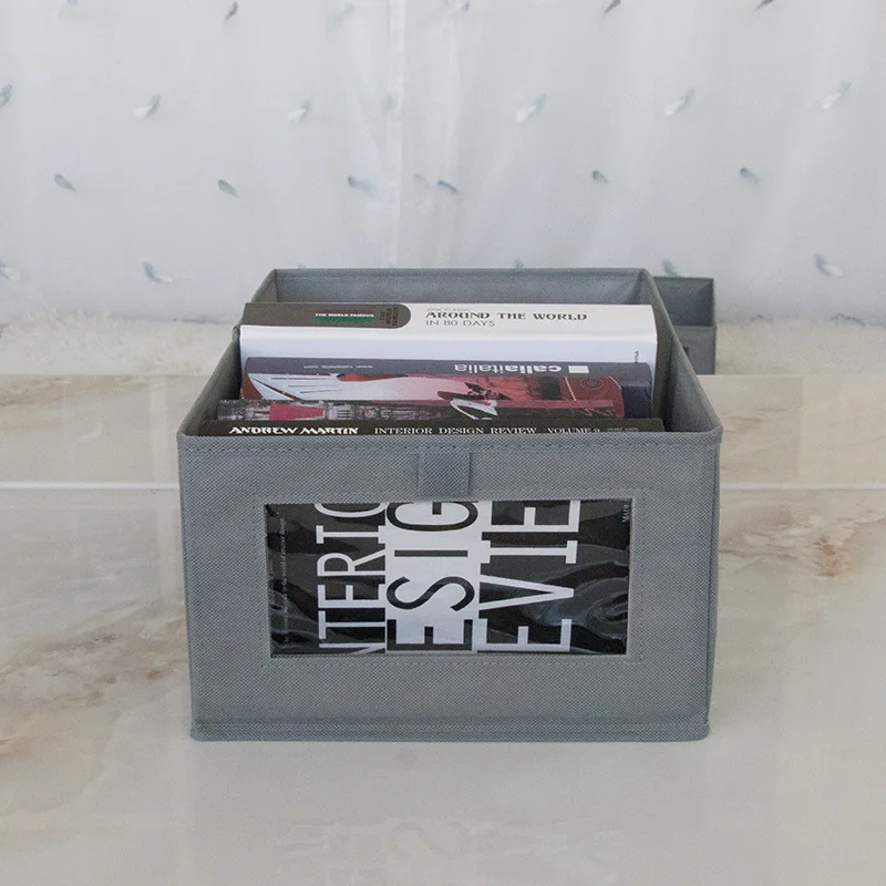 

3PCS Fabric See-through Storage Box Bra Underwear Organizer Cloth Organizer Wardrobe Storage Box Organizer