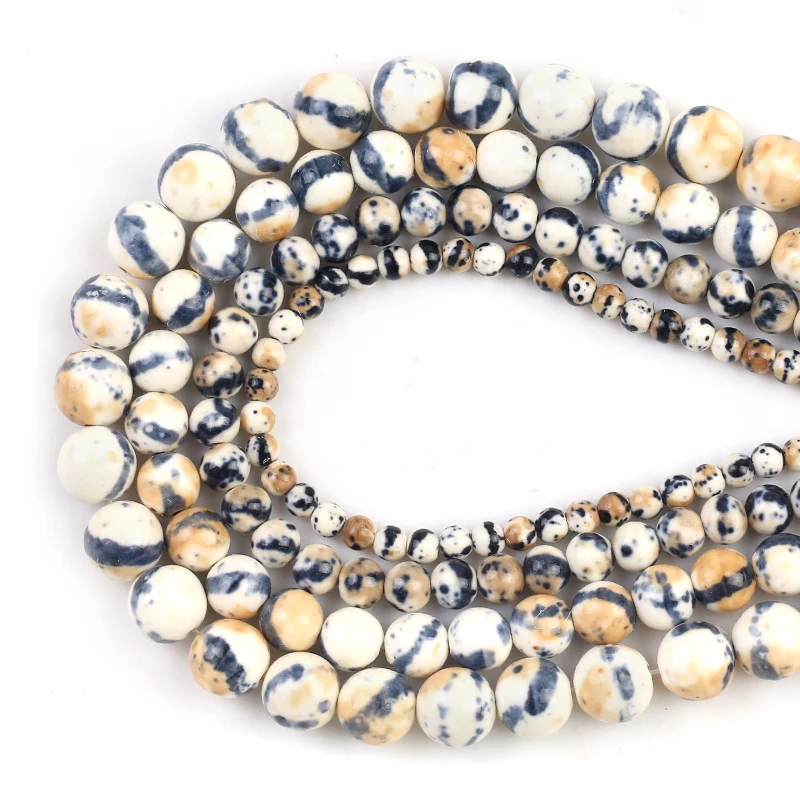 Круглые бусины цвета хаки с рисунком дождя из натурального камня россыпью для