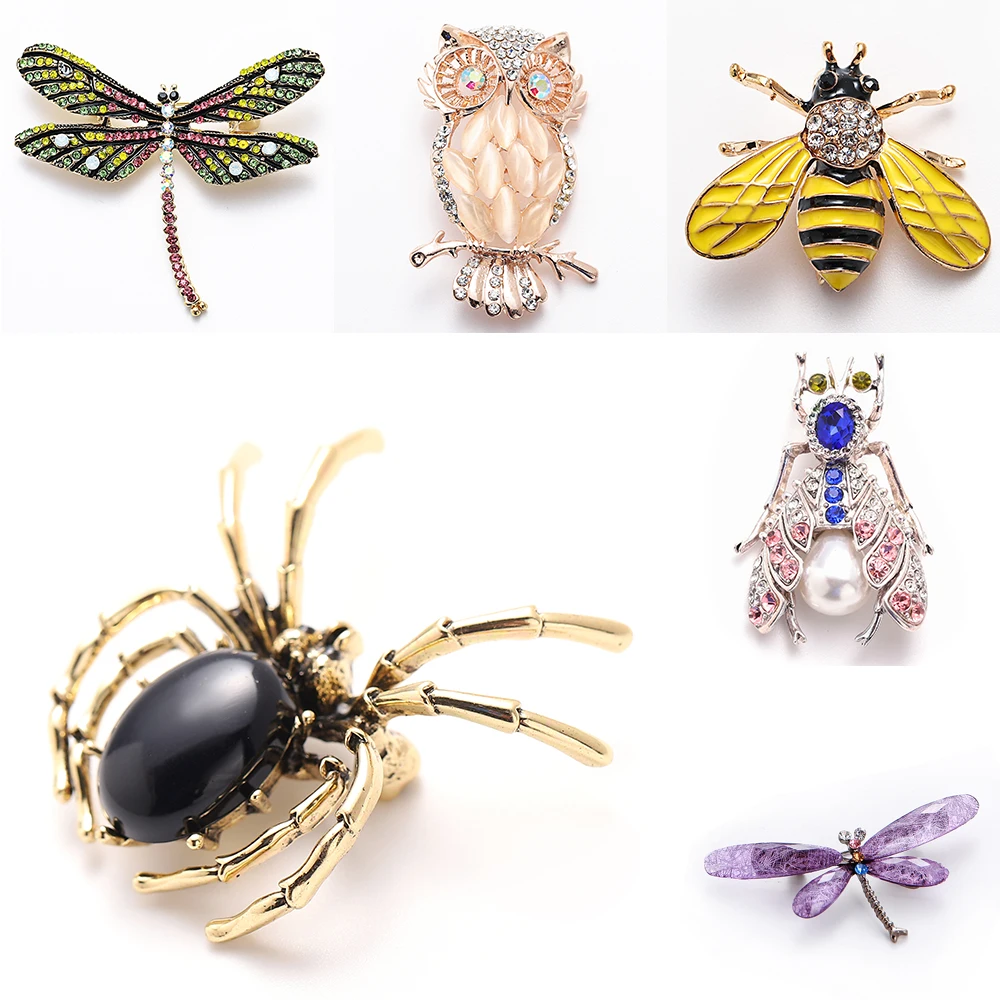Брошь в виде животного булавки для женщин шикарные броши пчелы паука стрекозы