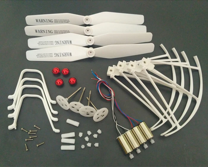 

X5UW Full Set Part Propeller Landing Skid Frame Motor Blade Cover Gear Set For SYMA X5UW X5UC RC Drone Spare Part X5UW Accessory