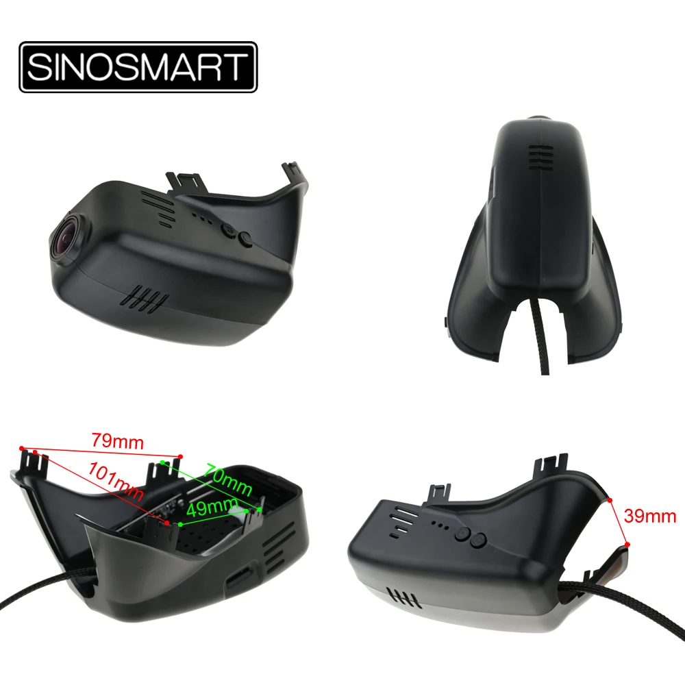 SINOSMART Novatek 96658 Wifi DVR Камера для Volvo V60 S60 S80 S80L S90 XC40 XC60 XC70 XC90 приложение Управление SONY IMX323 1080P
