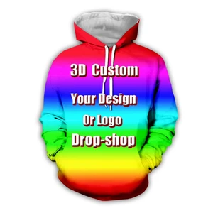 DIY Custom Full printing 3D Hoodies Create Design Photo/You Want Pattern Personalized Customized Zipper Sweatshirts Kids/adult
