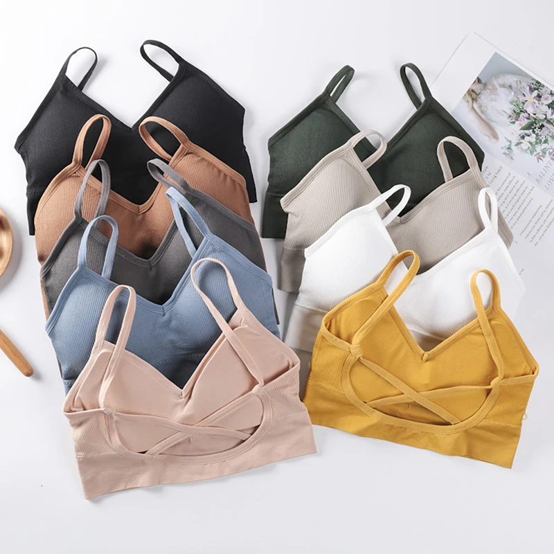 

Fashion Women Sport Bra Top Black Padded Yoga Brassiere Fitness Sports Tank Top Female Sport Yoga Bra Push Up Sports Bra