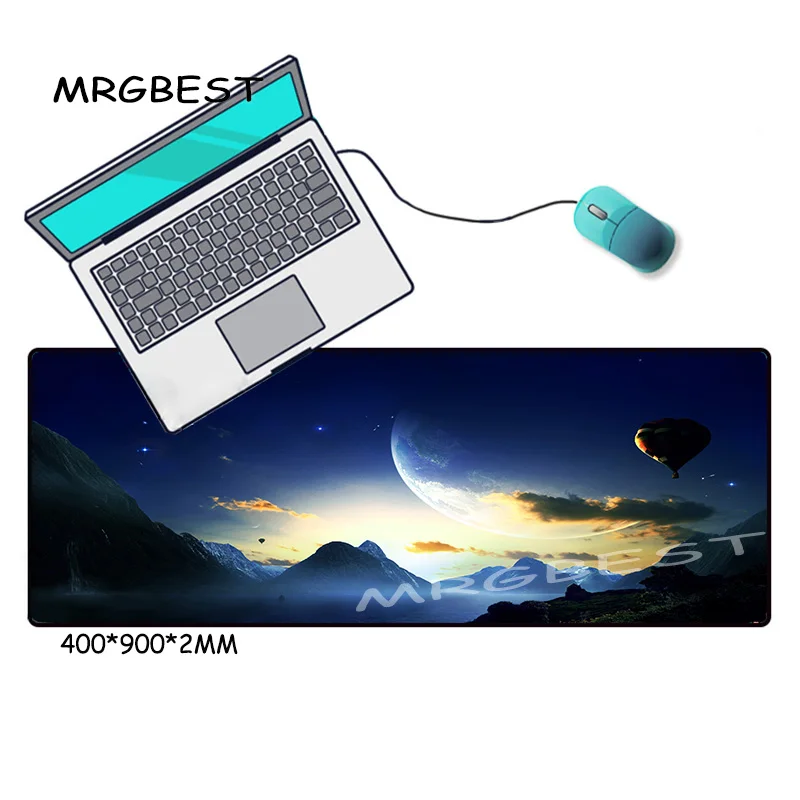 Большой игровой коврик для мыши MRGBEST с изображением звездного неба компьютерной