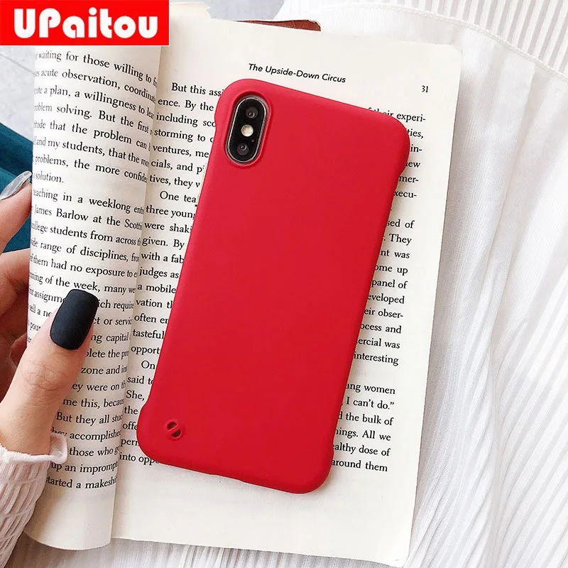 UPaitou тонкий Бескорпусные чехол для iPhone 6, 6 S, 7, 8plus X XR XS Max 11 5,8 6,1 6,5 твердый матовый Scrub чехол из твердого ПК со словами "чехол без полей