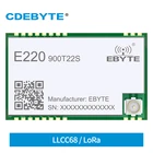 LoRa 873,125 МГц модуль LLCC68 22dBm Дальний диапазон IPEXштамп отверстие UART WOR беспроводной передатчик приемник CDEBYTE E220-900T22S