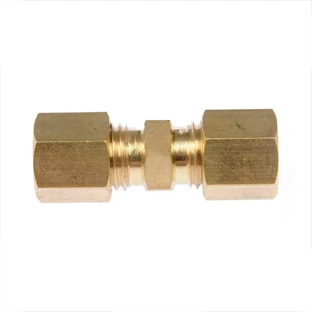 

5Pcs Compression Ferrule Tube 3/16" Brass Compression Fitting Connector OD Hydraulic Brake Lines Union For Dropshipping Hot Sale