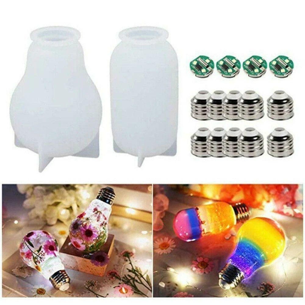 

DIY Light Bulb Silicone Mold Crystal Epoxy Resin Handmade Crafts LED Bulb Jewelry Making Tools Wedding Party Home Decoration