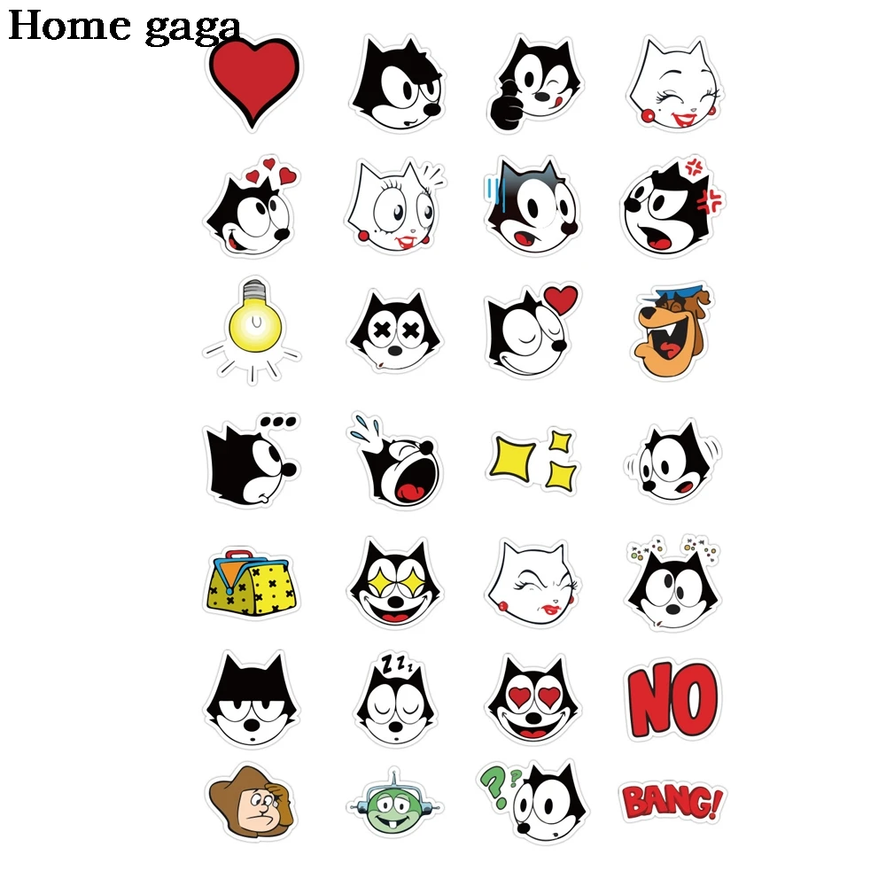 

DB075 Homegaga 40pcs/set Cat Phone Laptop Skateboard Waterproof Sticker Wall Decorative Stickers Scrapbooking DIY Diary Album