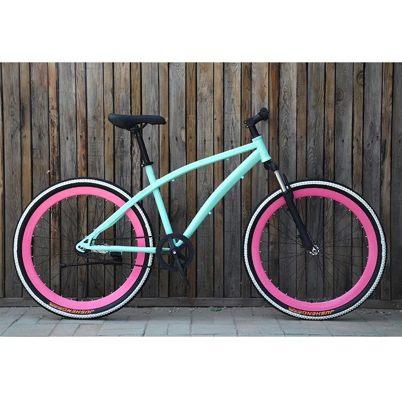 26-дюймовый дорожный велосипед с фиксированной передачей амортизатор