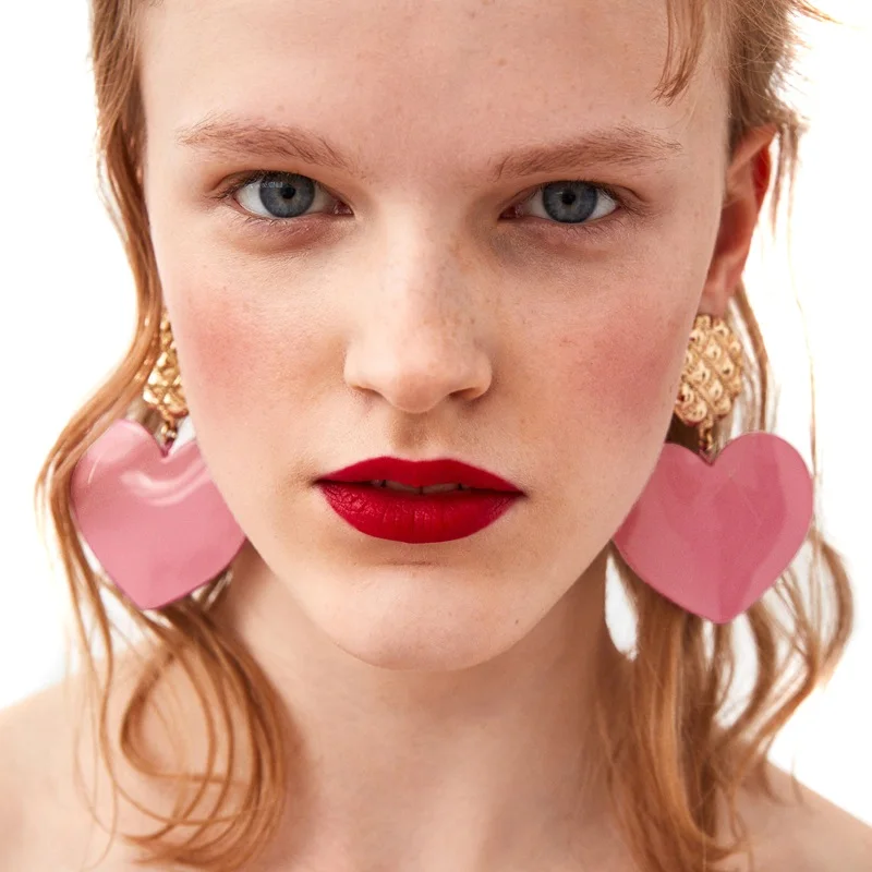 Женские серьги-капельки Terreau Kathy большие металлические серьги с геометрическим