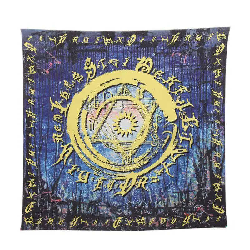 Черный зодиакальный гороскоп индийские гобелены настенная драпировка в стиле