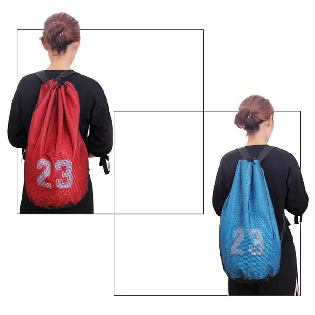 Большие баскетбольные сумки для мячей футбола с Кулиской Сумка пояс сетка