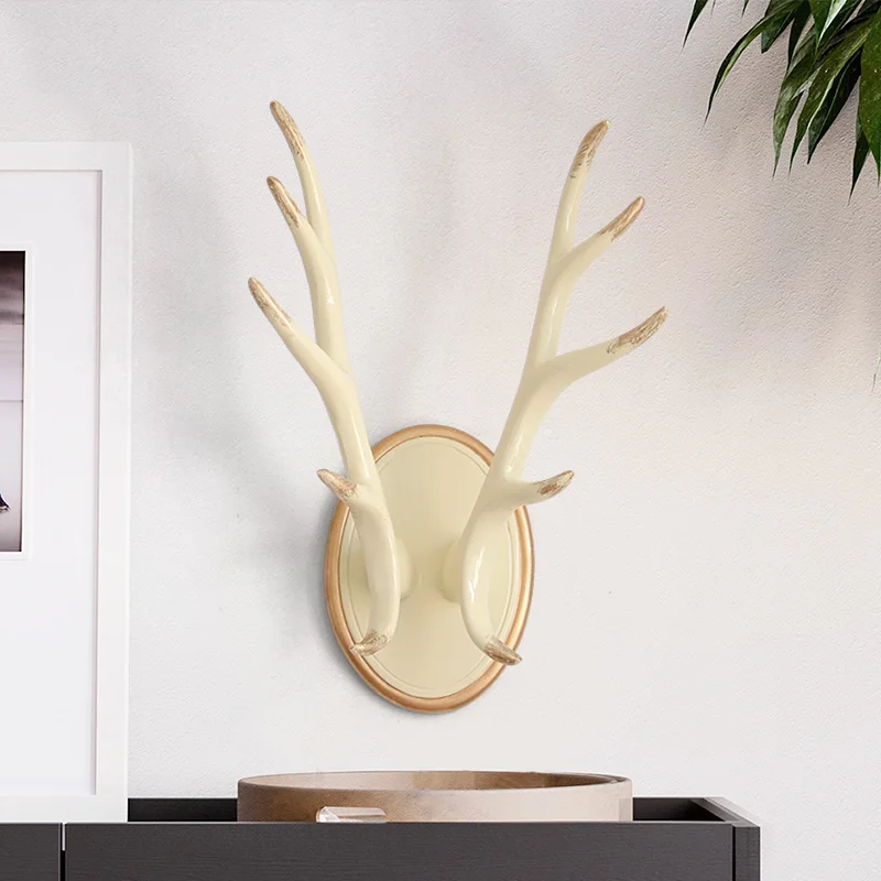 

Wall hooks for hanging Clothes coats wall stand keys hanger Resin Antlers wall hooks home decorations for wall