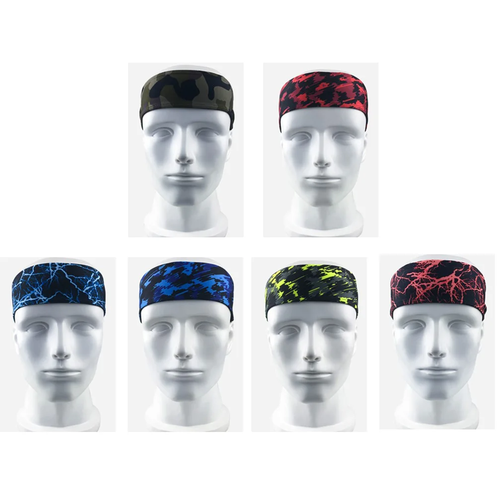 

1Pcs Headband Absorbent Head Sweat Band Sweatband For Women Men Sport Running Yoga Hair Band Elastic Head Band Sport Safety