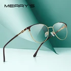 MERRYS дизайнерские женские модные трендовые очки кошачий глаз, полная оправа, женские очки для близорукости, оптические очки по рецепту S2028