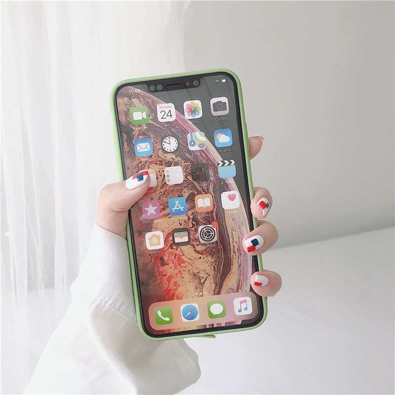 Карамельный розовый чехол для девочек iPhone X XS 11 Pro Max XR летний силиконовый чехол с изображением персиковых фруктов и цветов авокадо для iPhone 7 6 6S 8 Plus чехол