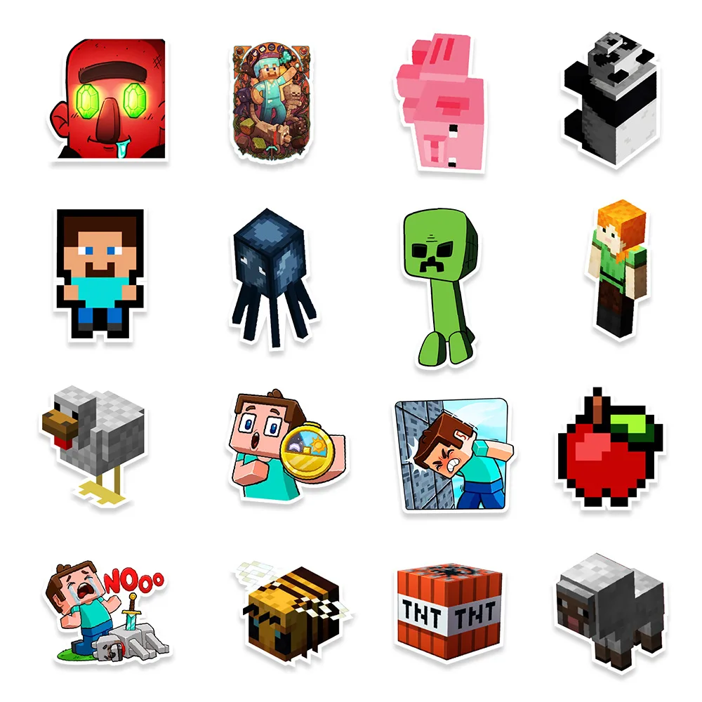 

50 pcs Adventure Game Doodle Stickers Tablet PC Phone Refrigerator Decoration Stickers