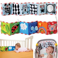 baby bed bumper double sided cloth pram book reversible colorful baby crib clip on bumpers for infant stroller accessories i0363