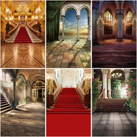 mocsick vintage castle photography backdrops for wedding birthday red carpet photo props studio booth background banner