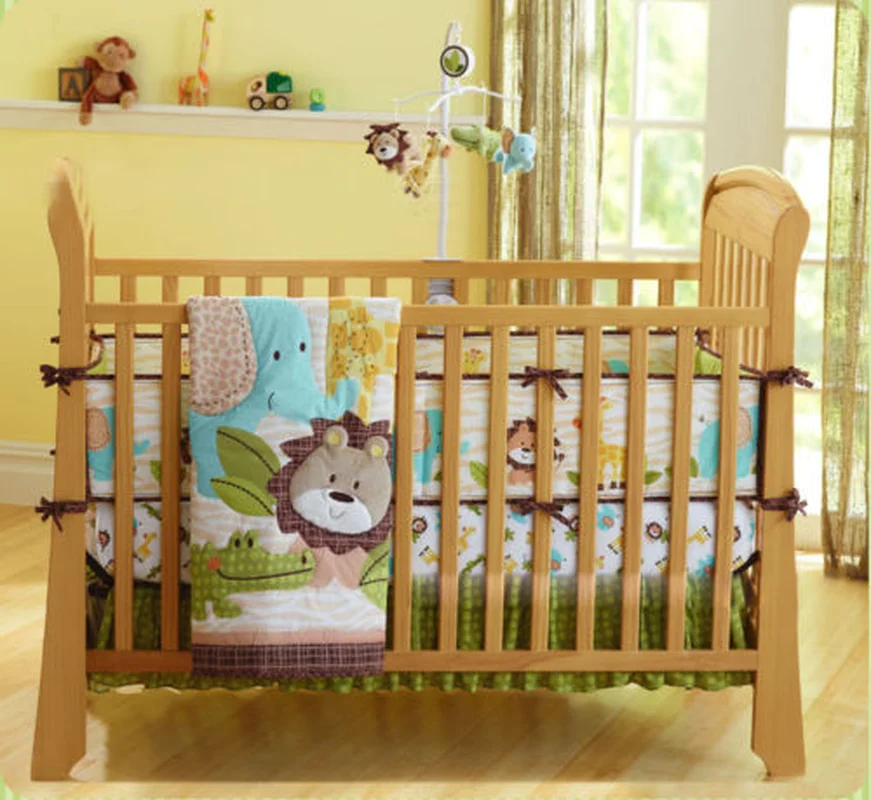 Ensemble De Literie Pour Bebe 7 Pieces Animaux Du Zoo Foret Berceau Pour Garcon Lit De Bebe Drap De Protection Ensemble De Literie Pour Bebe 7 Pieces Animaux Du Zoo Foret Berceau Pour Garcon Lit De Bebe Drap De Protection