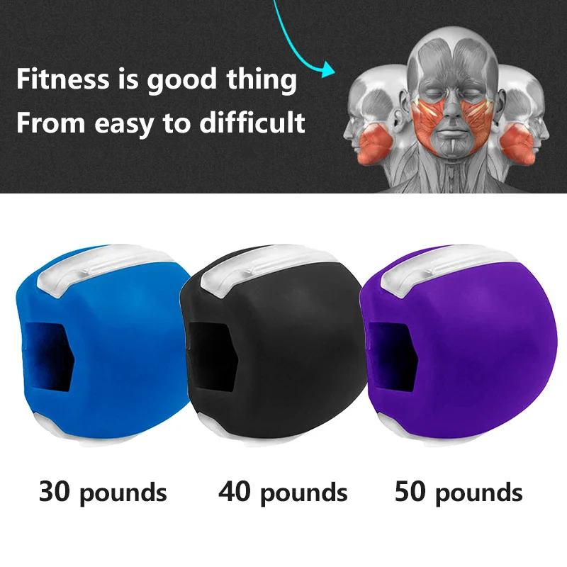 

Mandibular Muscle Training Face-lift Food Grade Silicone Mandibular Muscle Training Fitness Ball Neck and Facial Shaping