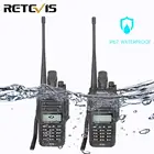 2 шт. RETEVIS IP67 влагонепроницаемые Walkie Talkie RT6 5 Вт 128CH VHF UHF fm-радио VOX SOS сигнализация профессиональная двухсторонняя радиостанция
