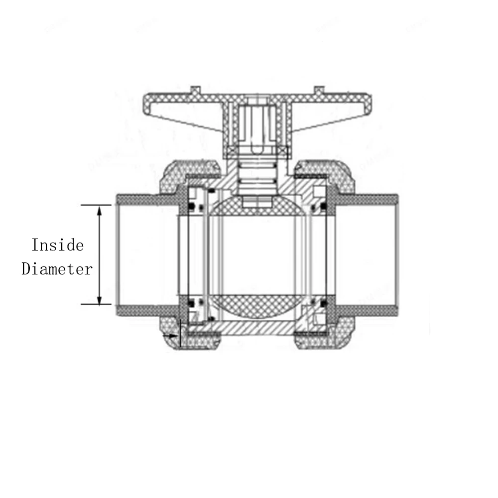 1/2 дюйма ~ 2 ПВХ шаровой клапан пластиковый переключатель для водопроводной трубы