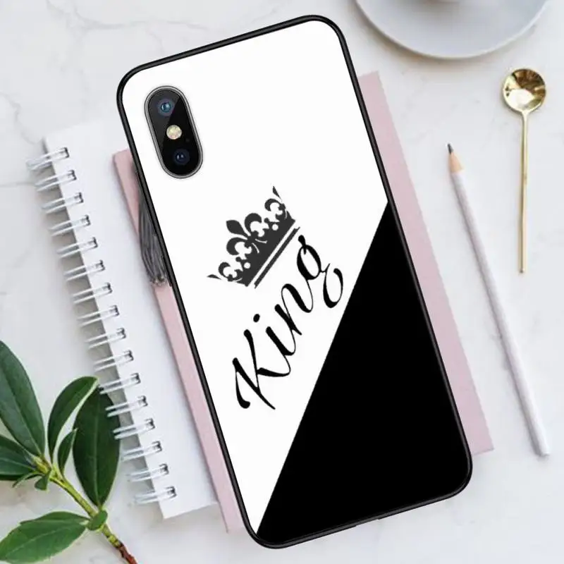 

King Queen Couple Lovers Phone Case for iPhone 11 12 mini pro XS MAX 8 7 6 6S Plus X 5S SE 2020 XR